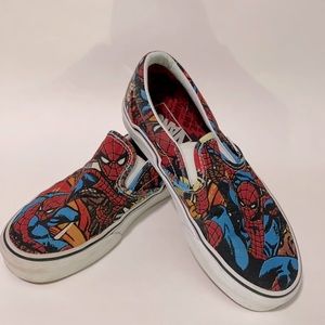 Marvel x Vans Spider-Man Slip Ons, Men’s 3.5/Women’s 5